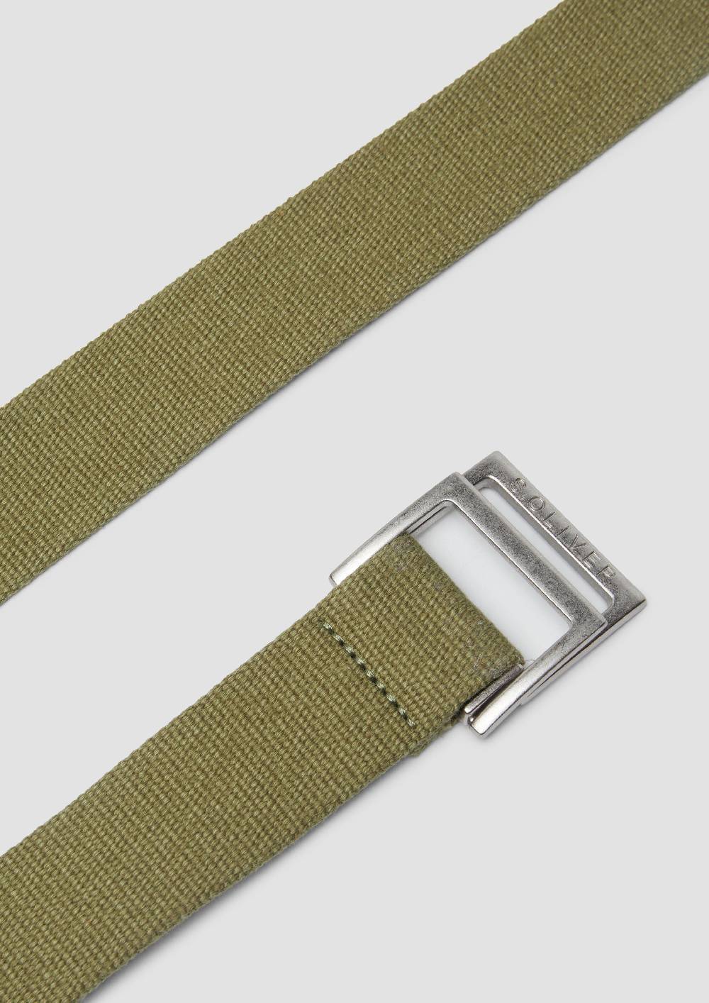 S.Oliver Canvas-Gürtel mit Lederdetails 50% Rabatt mit kostenlosem Versand