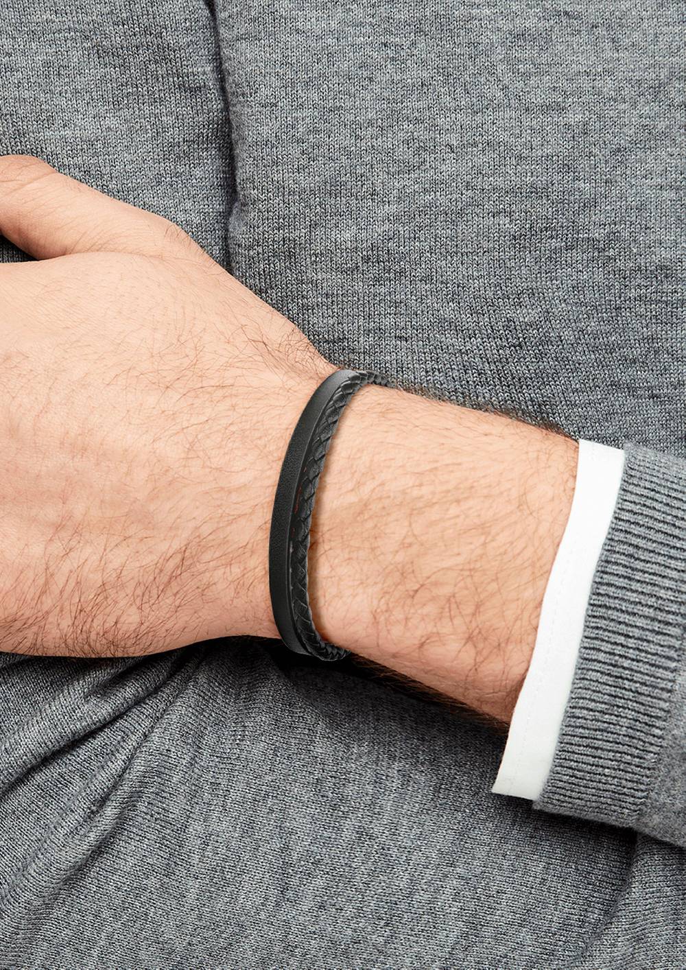 S.Oliver Lederarmband mit Edelstahl Sonderangebote