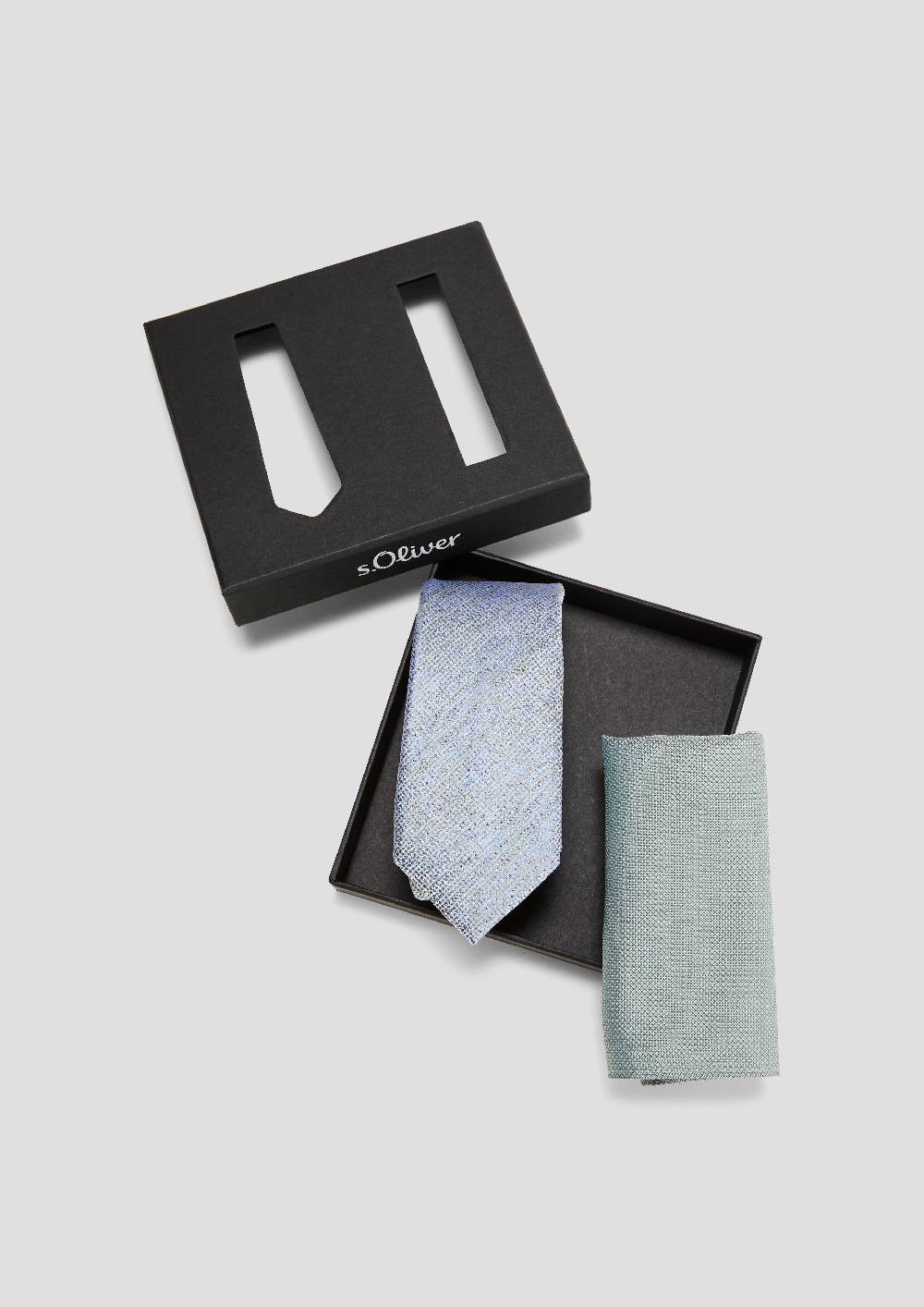 S.Oliver Accessoires-Box mit Krawatte und Tuch Kostenlose Rückgabe