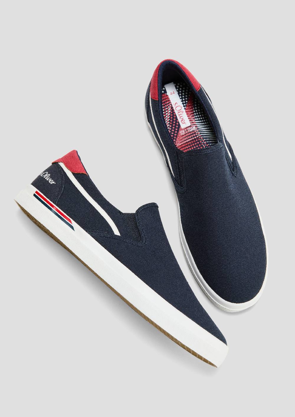 S.Oliver Textil-Slipper mit Gummisohle und Logo-Detail Kostenloser Versand