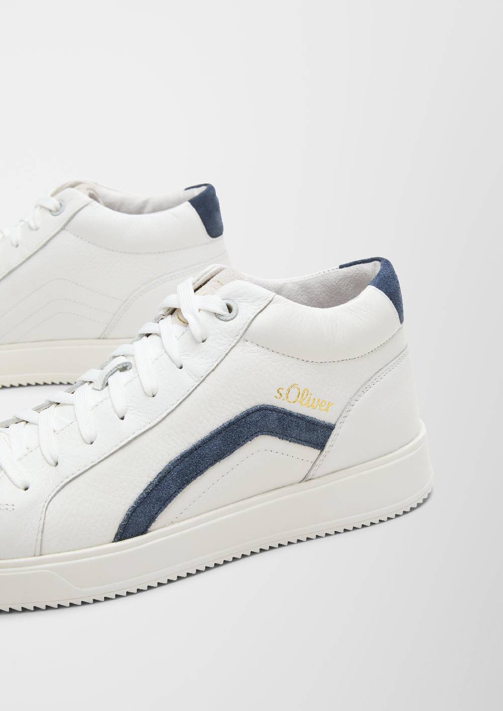 S.Oliver Leder-Sneaker mit Kontrast-Details Osterangebot