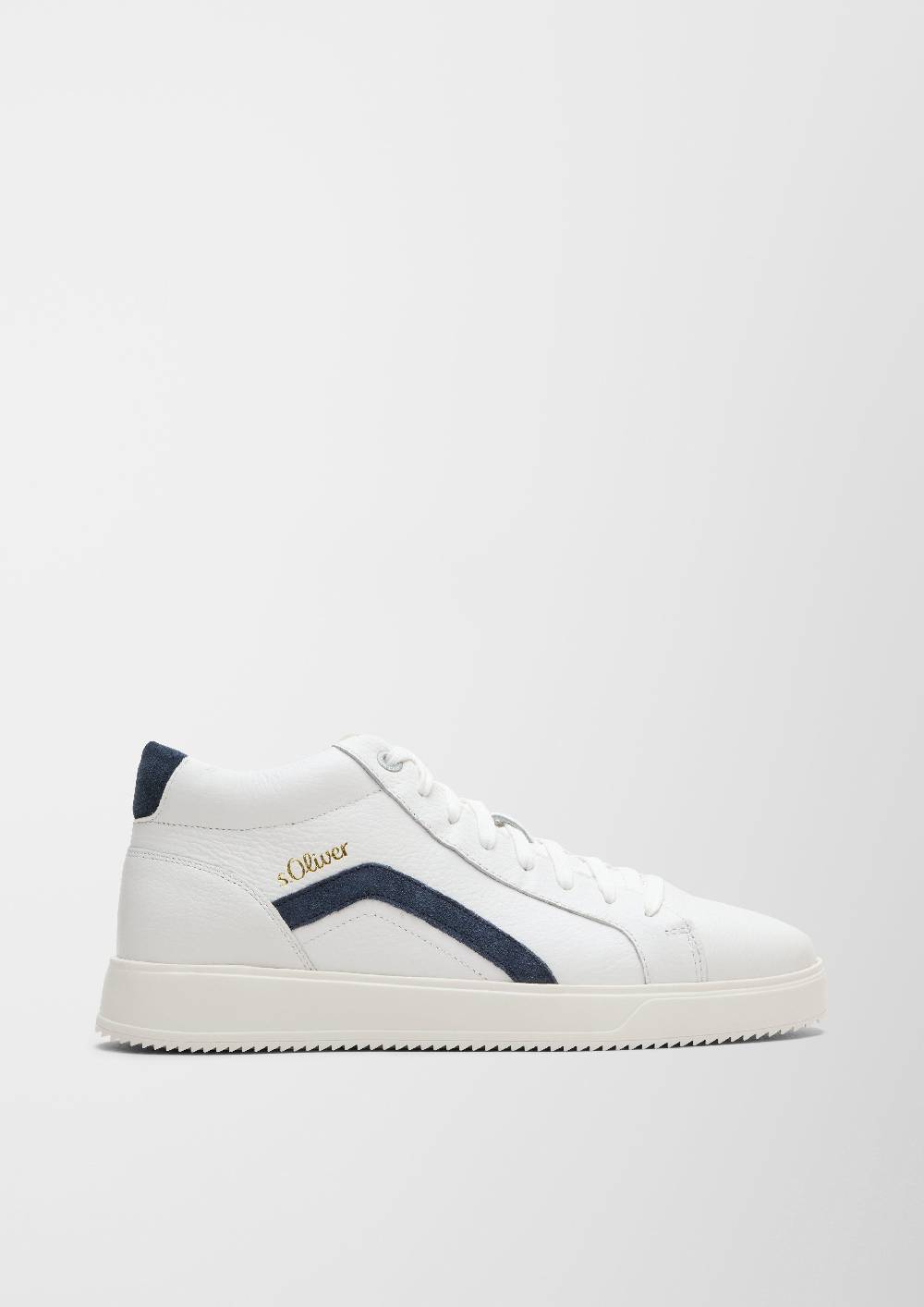 S.Oliver Leder-Sneaker mit Kontrast-Details Osterangebot