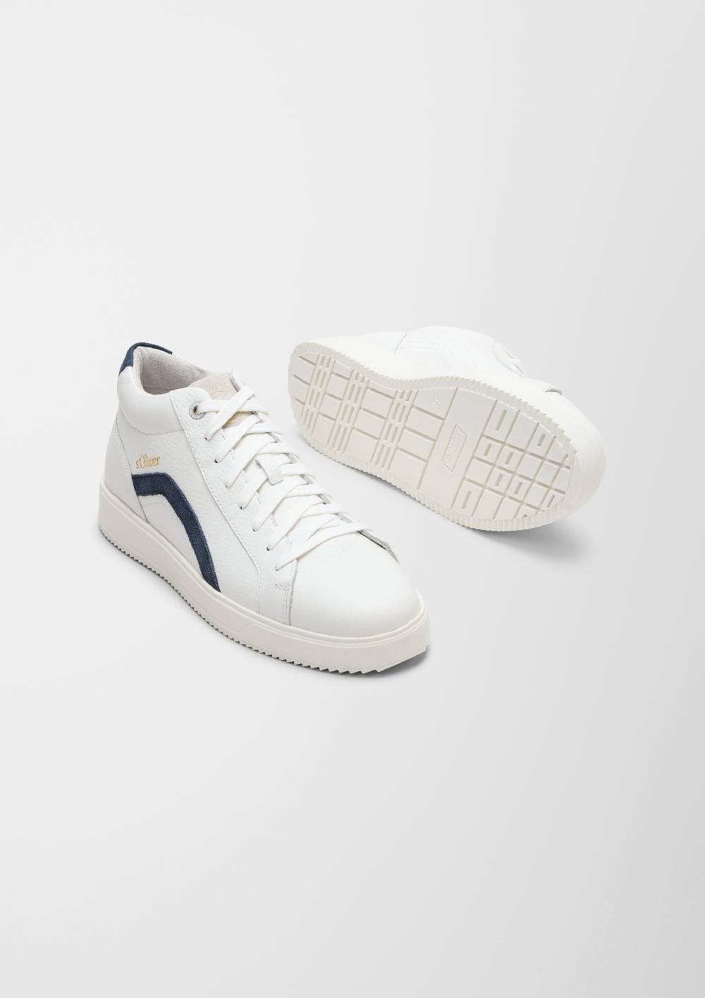 S.Oliver Leder-Sneaker mit Kontrast-Details Osterangebot