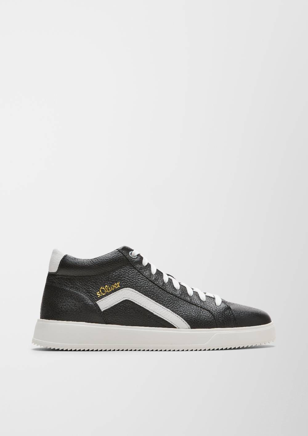S.Oliver Leder-Sneaker mit Kontrast-Details Muttertagsangebot