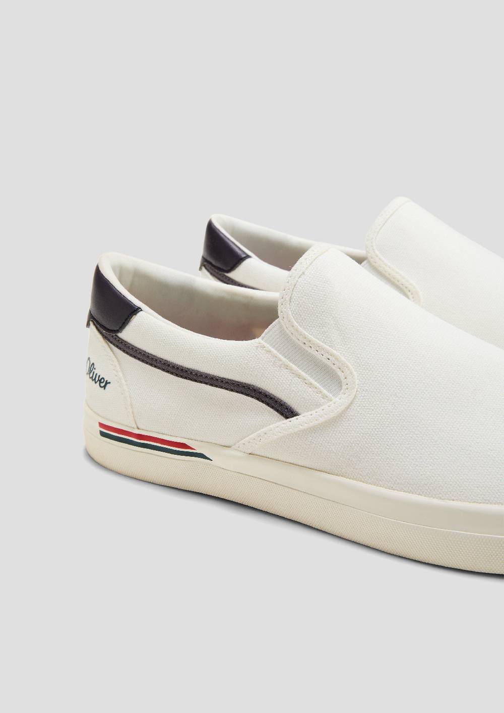 S.Oliver Textil-Slipper mit Gummisohle und Logo-Detail Tiefpreis