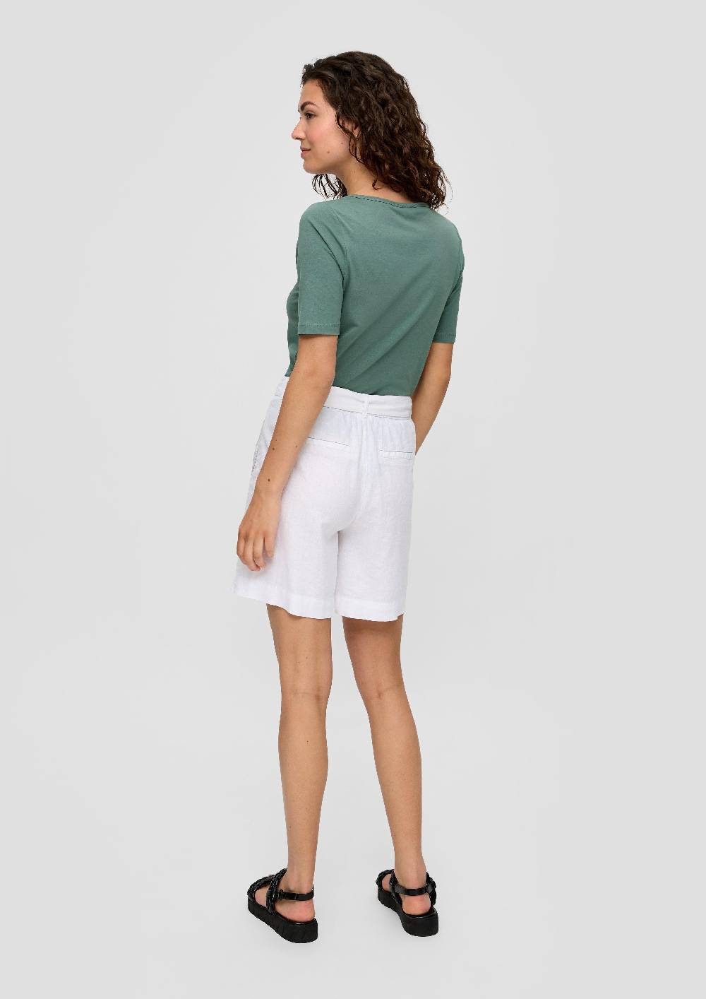 S.Oliver Elastisches Jersey-Shirt mit U-Ausschnitt Sonderangebot der Fabrik