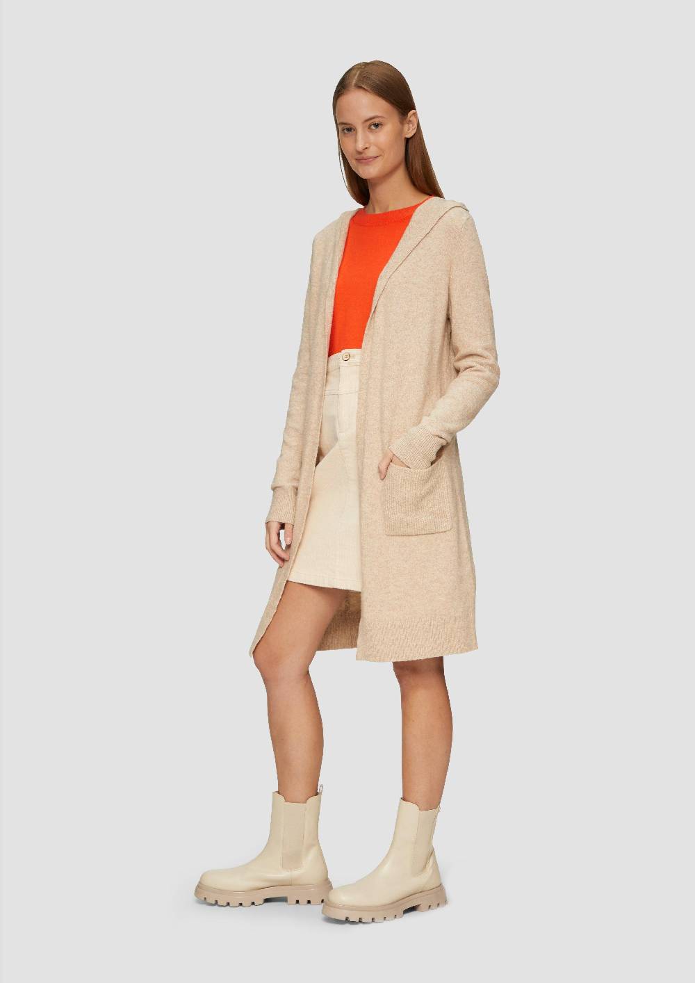 S.Oliver Long-Cardigan mit Kapuze Clearance-Verkauf