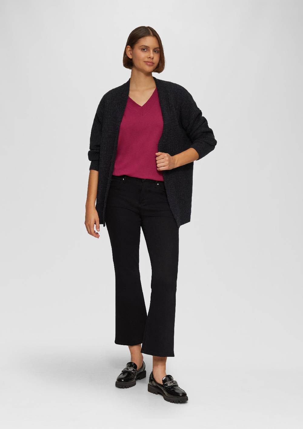 S.Oliver Cropped Jeans / Regular Fit / Mid Rise / Flared Leg Black Friday Preise