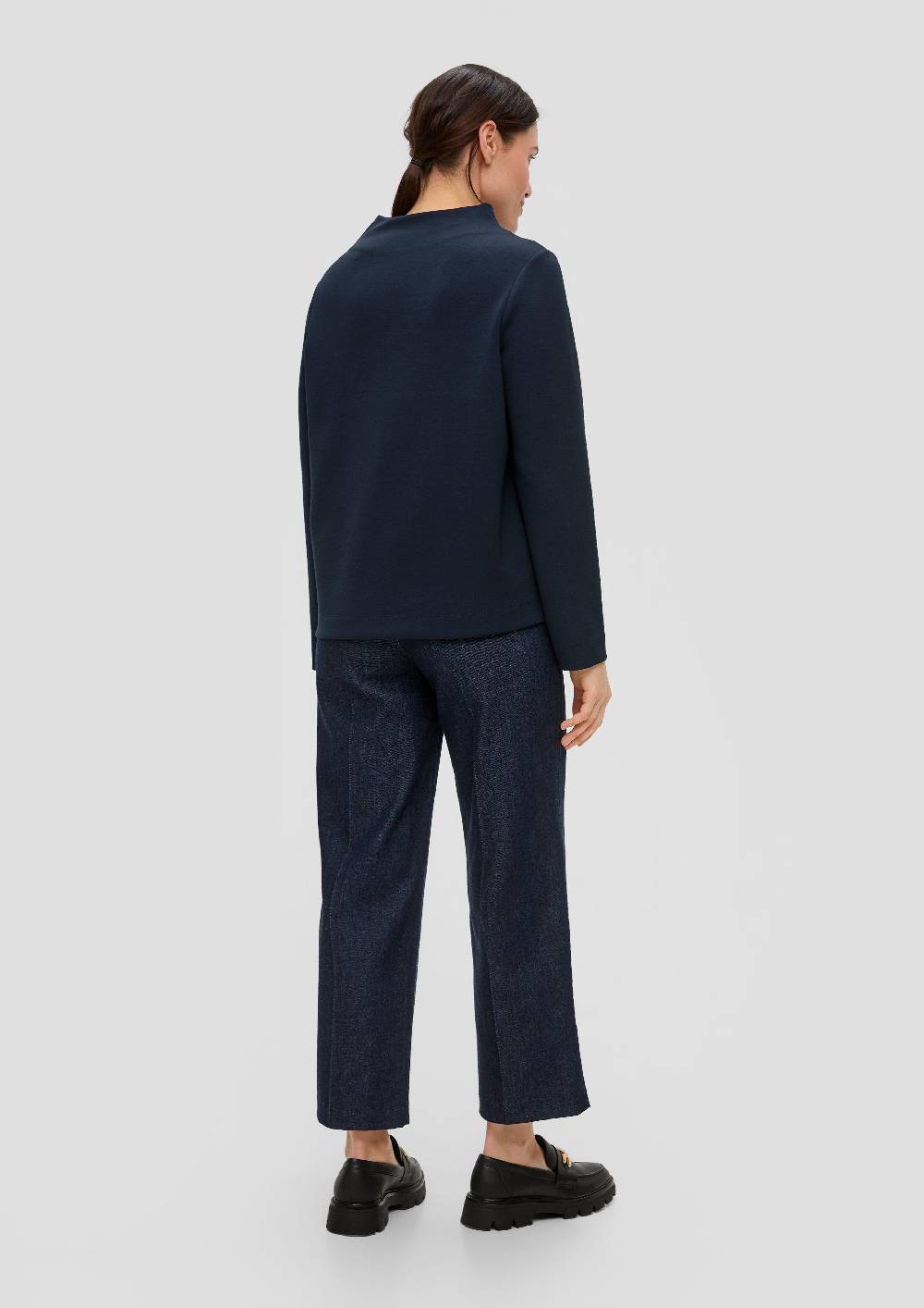 S.Oliver Sweatshirt mit Wasserfall-Kragen Günstiger Verkauf