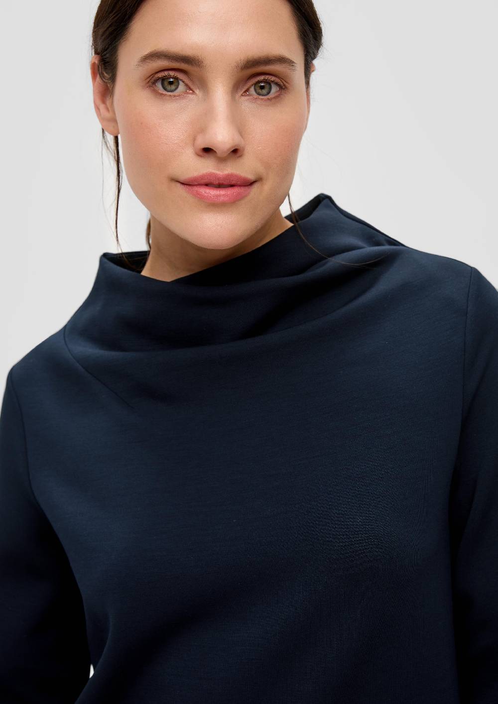 S.Oliver Sweatshirt mit Wasserfall-Kragen Günstiger Verkauf
