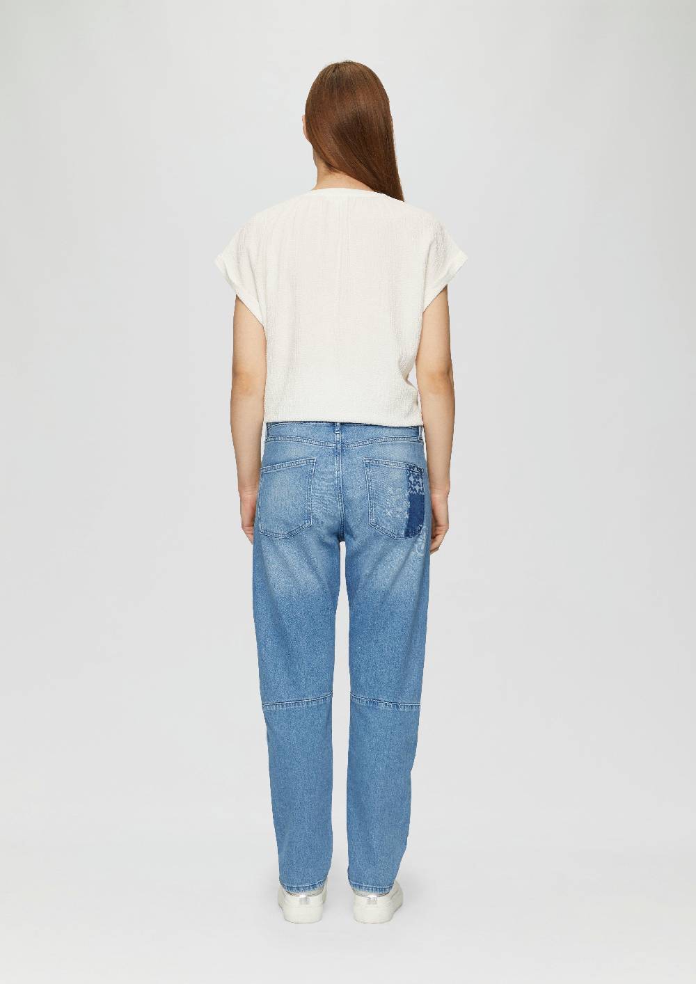 S.Oliver Ankle-Jeans Franciz / Relaxed Fit / Mid Rise / Tapered Leg / Laser-Print Exklusivangebot
