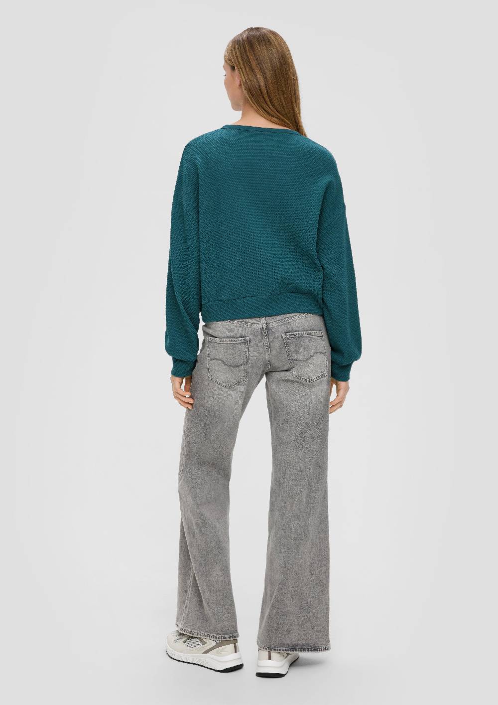 S.Oliver Sweatshirt im Boxy Cut mit Piquéstruktur Osterangebot