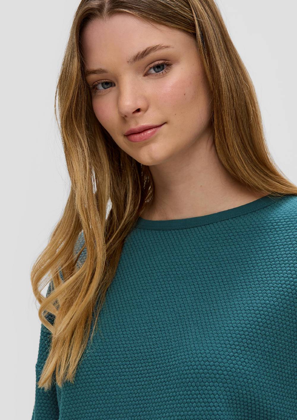 S.Oliver Sweatshirt im Boxy Cut mit Piquéstruktur Osterangebot