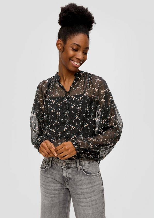 S.Oliver Chiffon-Bluse mit Knöpfen Muttertagsangebot