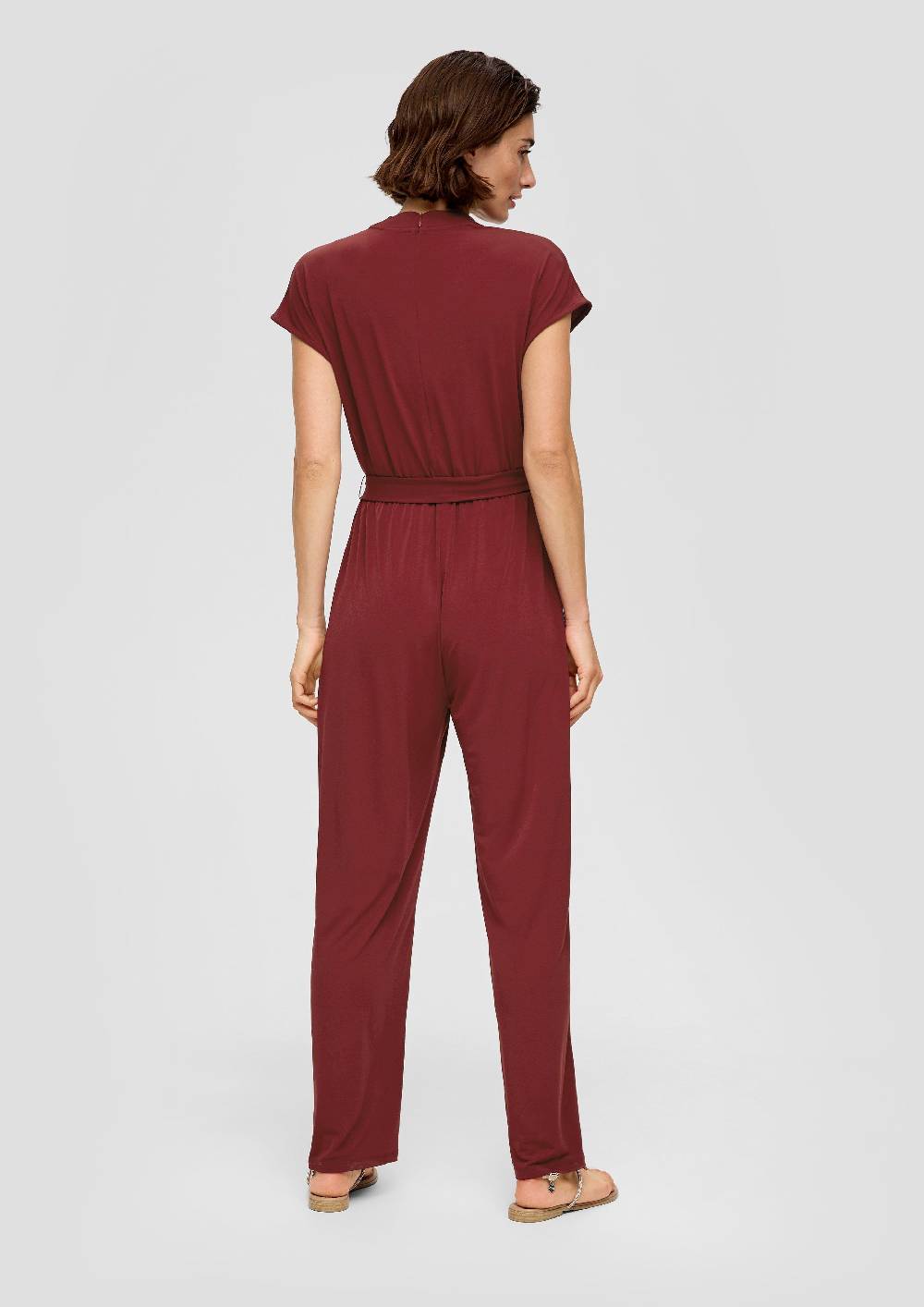 S.Oliver Jersey-Overall mit Stoffgürtel Tiefpreis