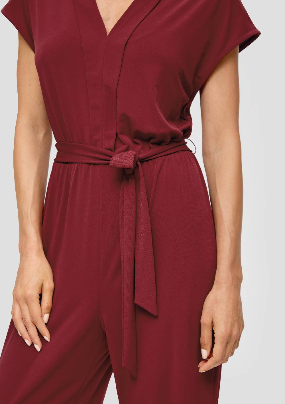 S.Oliver Jersey-Overall mit Stoffgürtel Tiefpreis