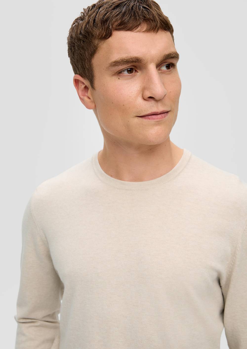 S.Oliver Strickpullover aus Seide mit Crew Neck Bis zu 50% Rabatt