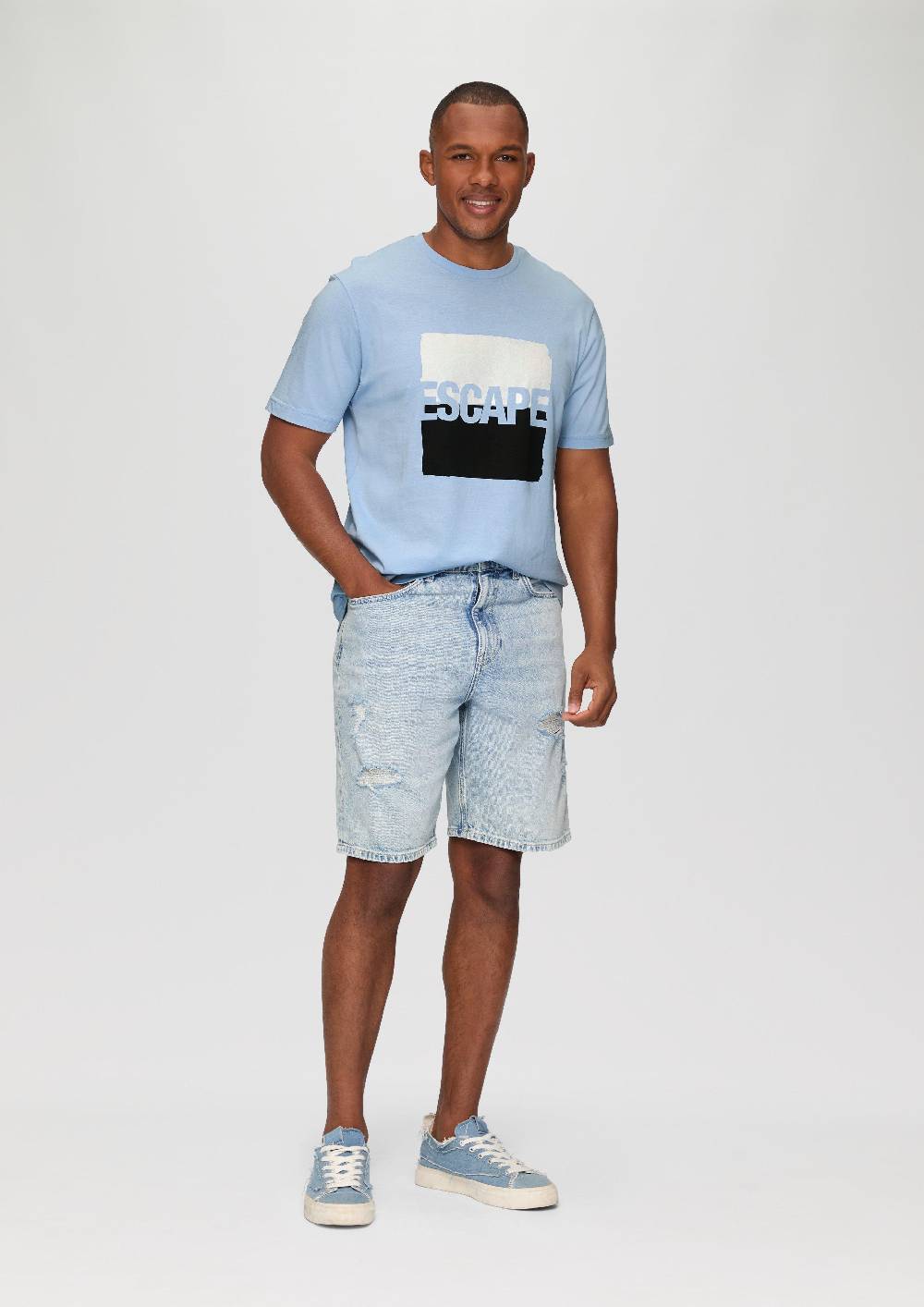 S.Oliver T-Shirt aus Jersey mit Frontprint Vierteljährliche Förderung