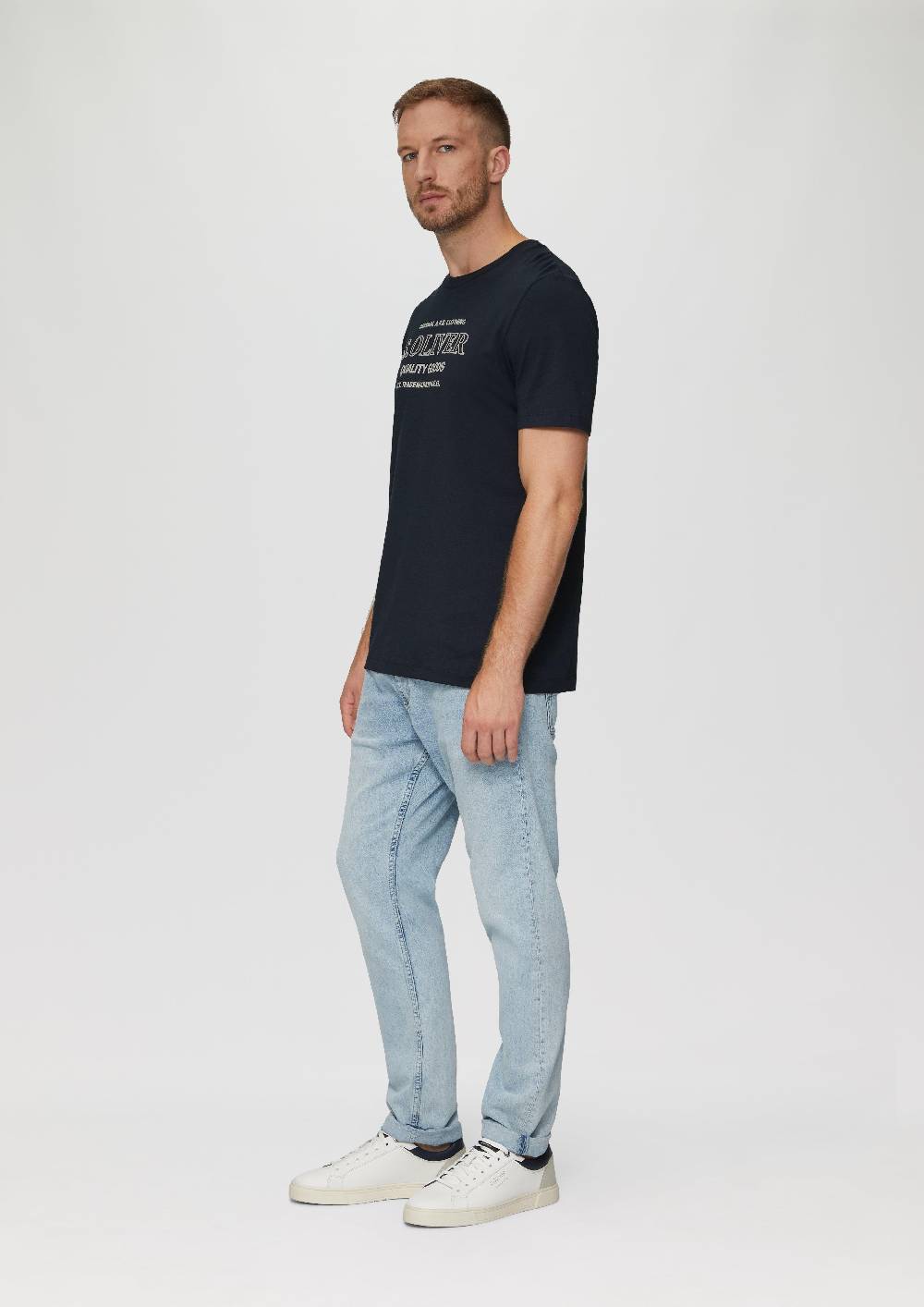 S.Oliver T-Shirt mit Logo-Motiven aus reiner Baumwolle Clearance-Verkauf