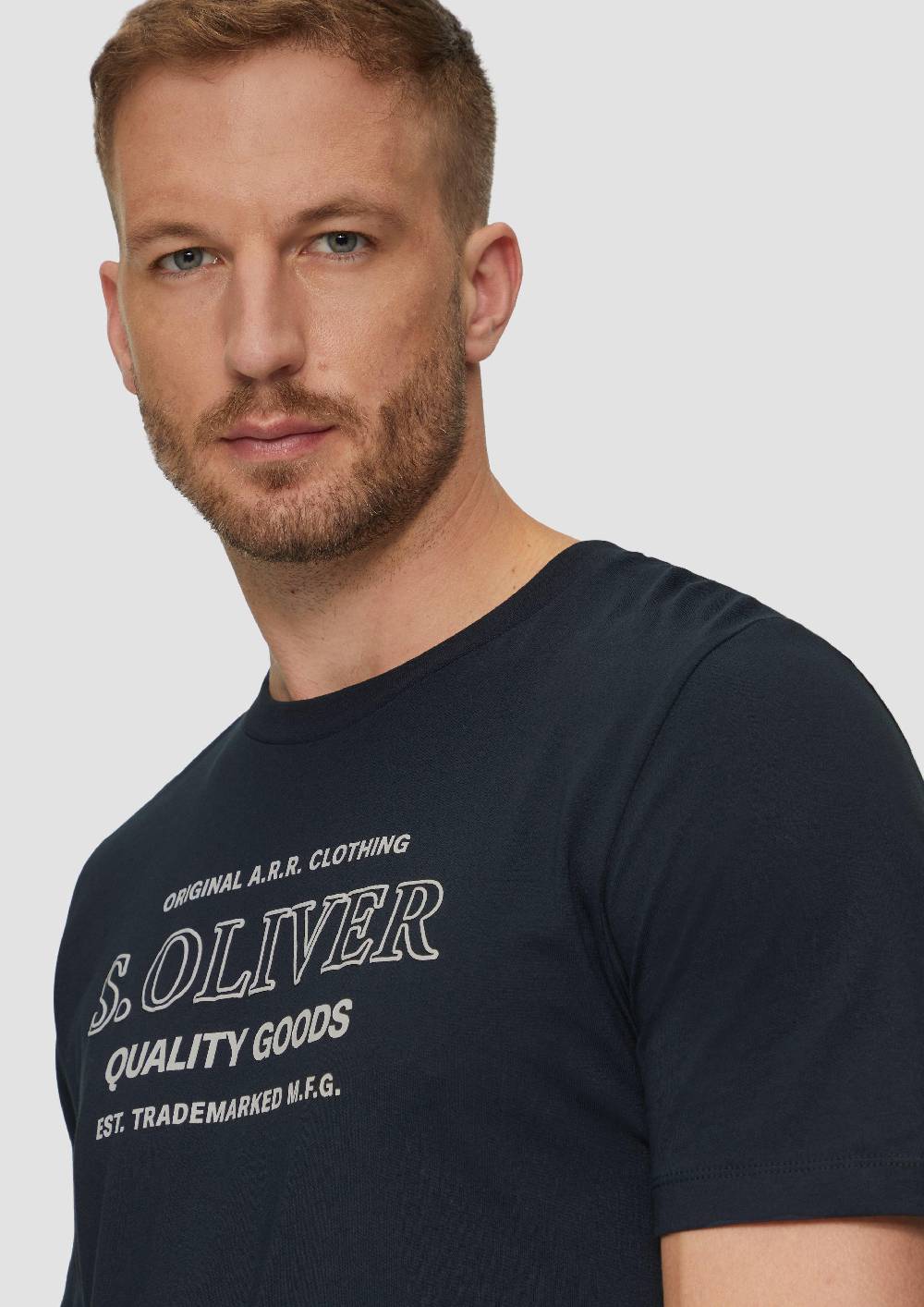 S.Oliver T-Shirt mit Logo-Motiven aus reiner Baumwolle Clearance-Verkauf