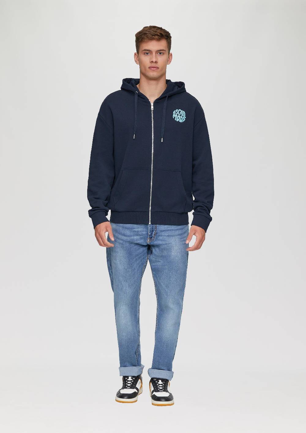 S.Oliver Sweatshirt-Jacke mit Print-Detail Rabatte dieses Monats