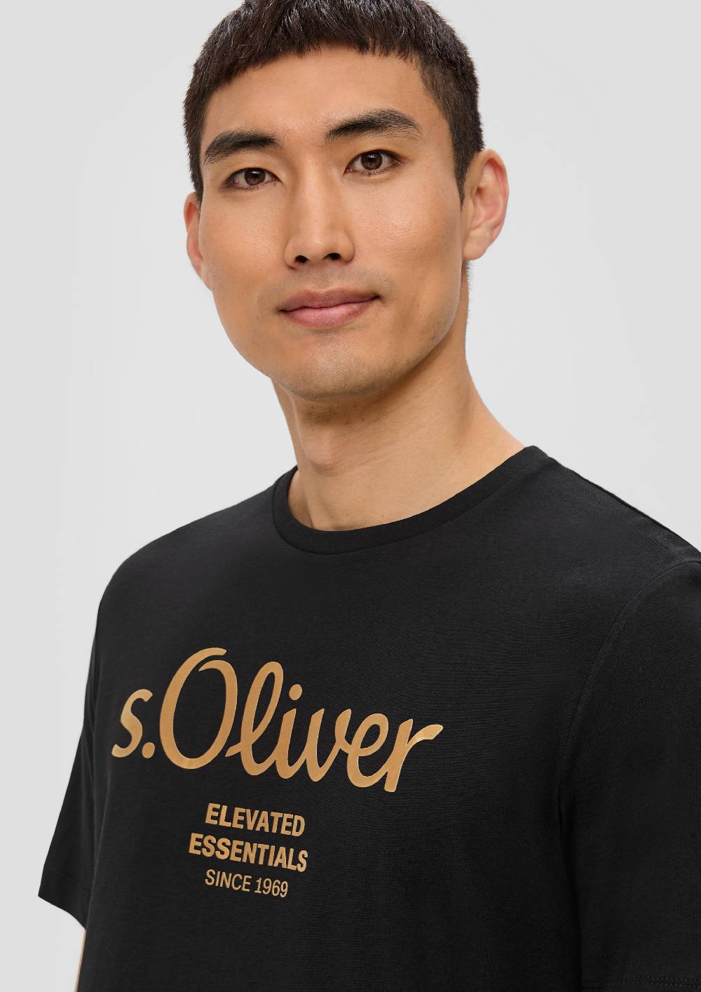 S.Oliver T-Shirt aus Baumwolle mit Label-Print Online