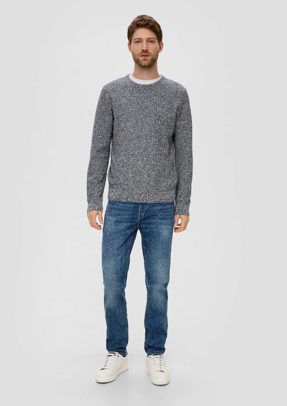 S.Oliver Feinstrickpullover mit Crew Neck Auslauf