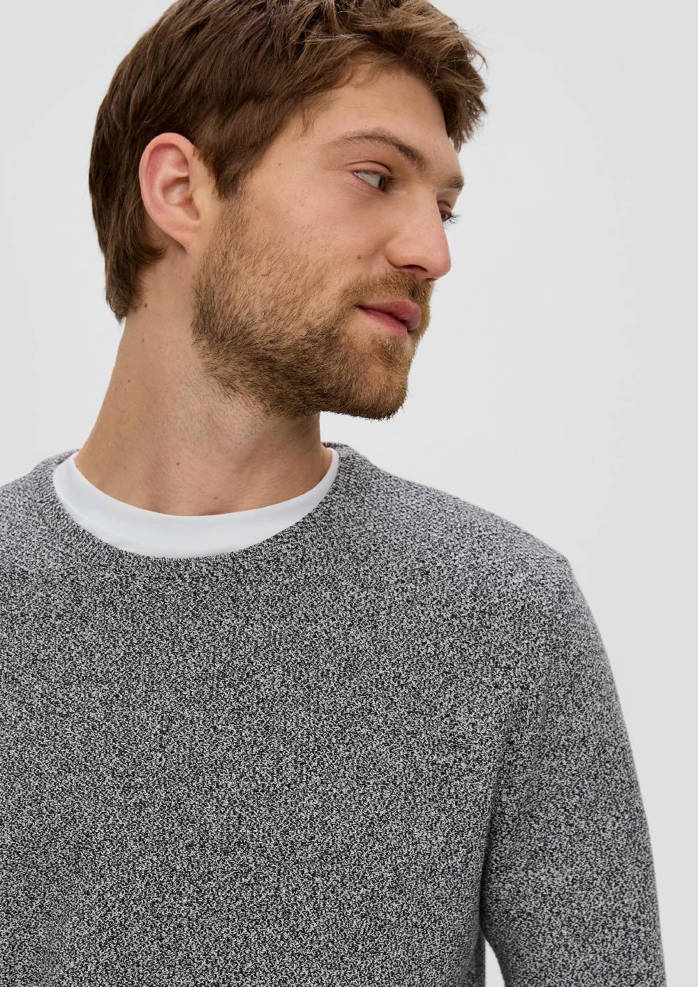 S.Oliver Feinstrickpullover mit Crew Neck Auslauf