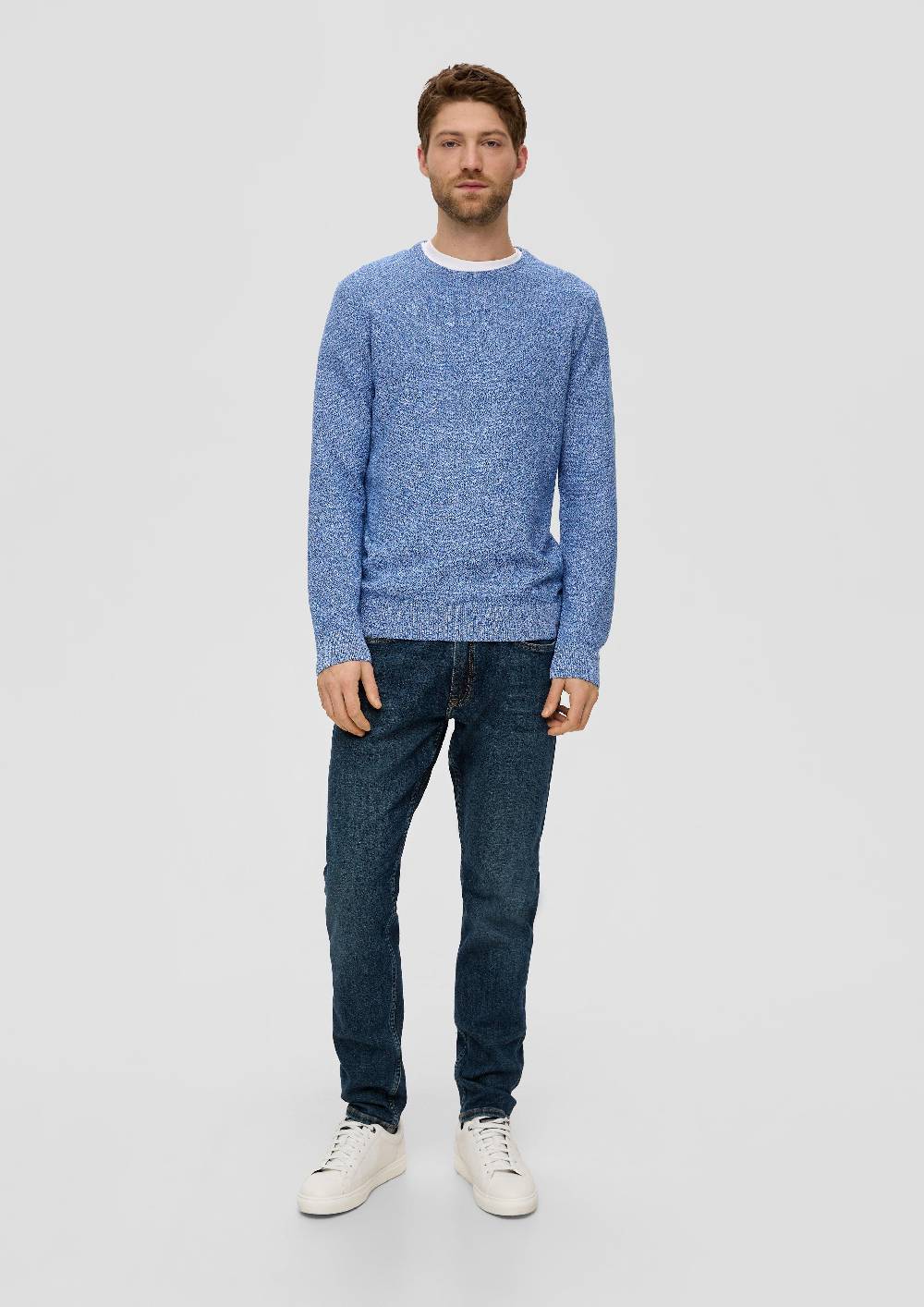 S.Oliver Feinstrickpullover mit Crew Neck Verkauf