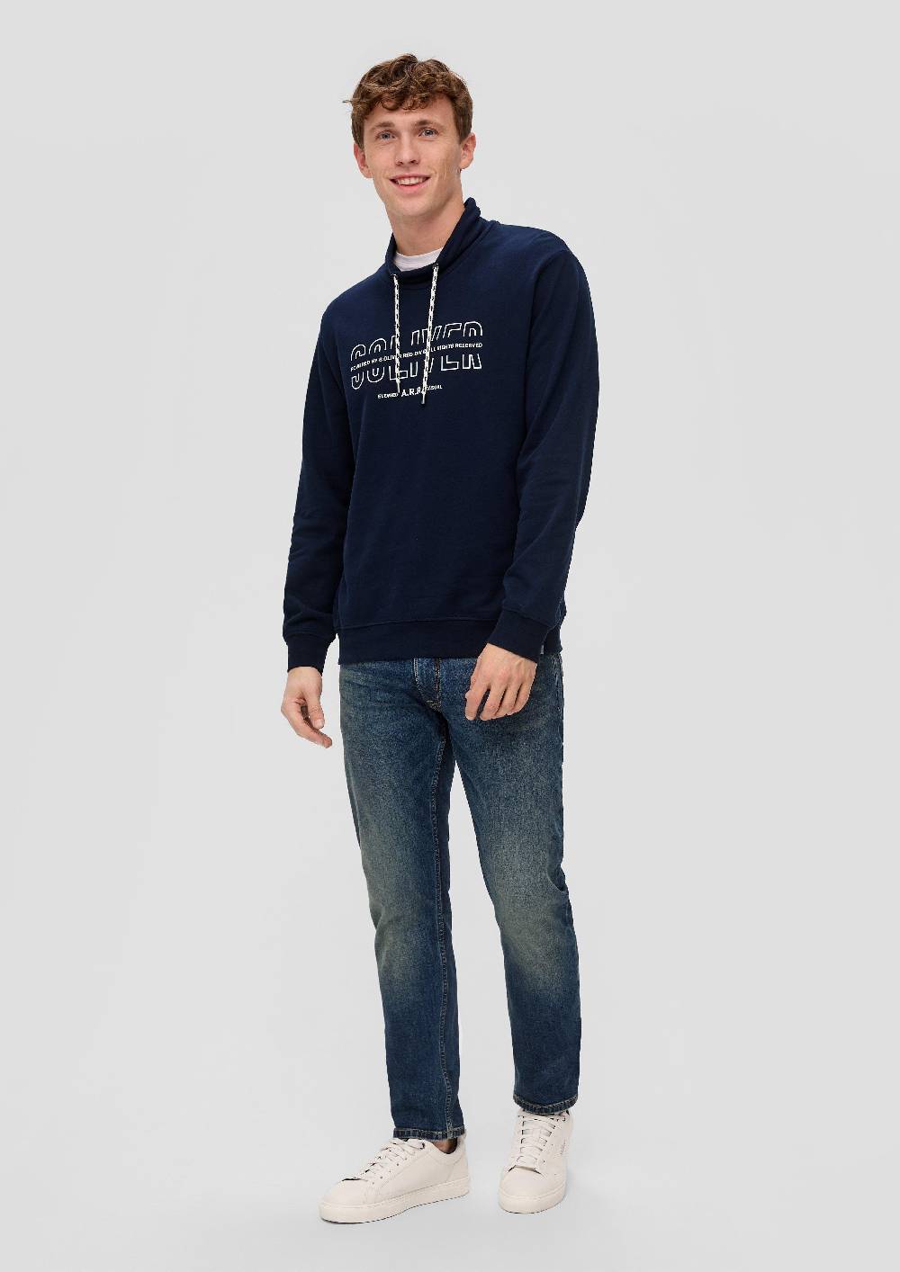 S.Oliver Sweatshirt mit Logo-Print im Angebot