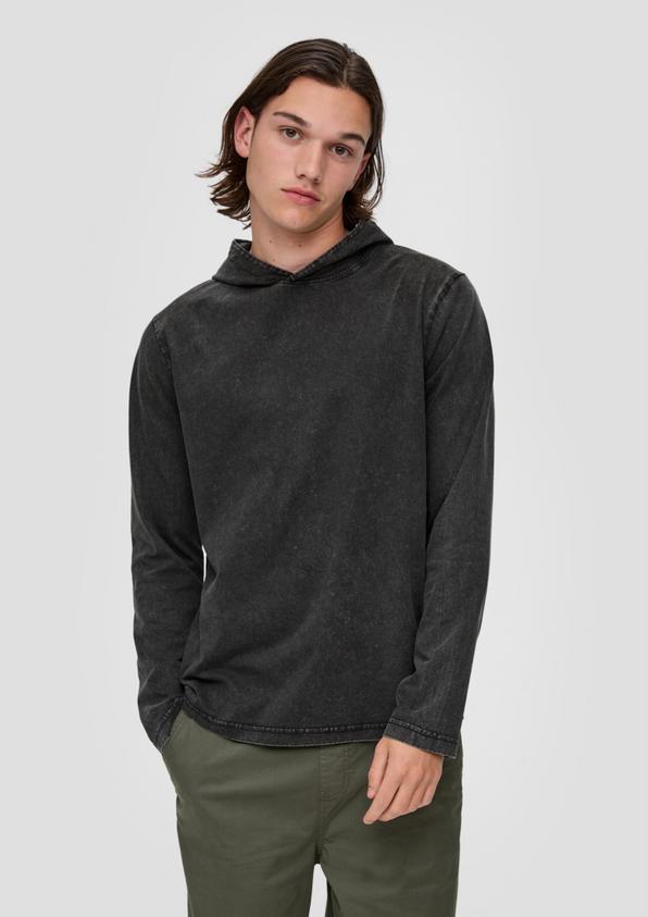 S.Oliver Gewaschenes Longsleeve mit Kapuze Blitzverkäufe