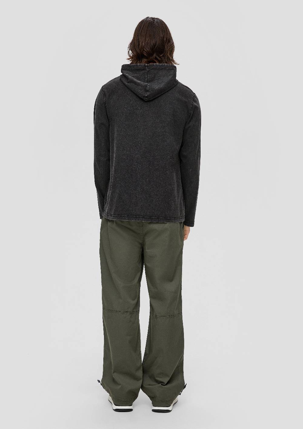 S.Oliver Gewaschenes Longsleeve mit Kapuze Blitzverkäufe
