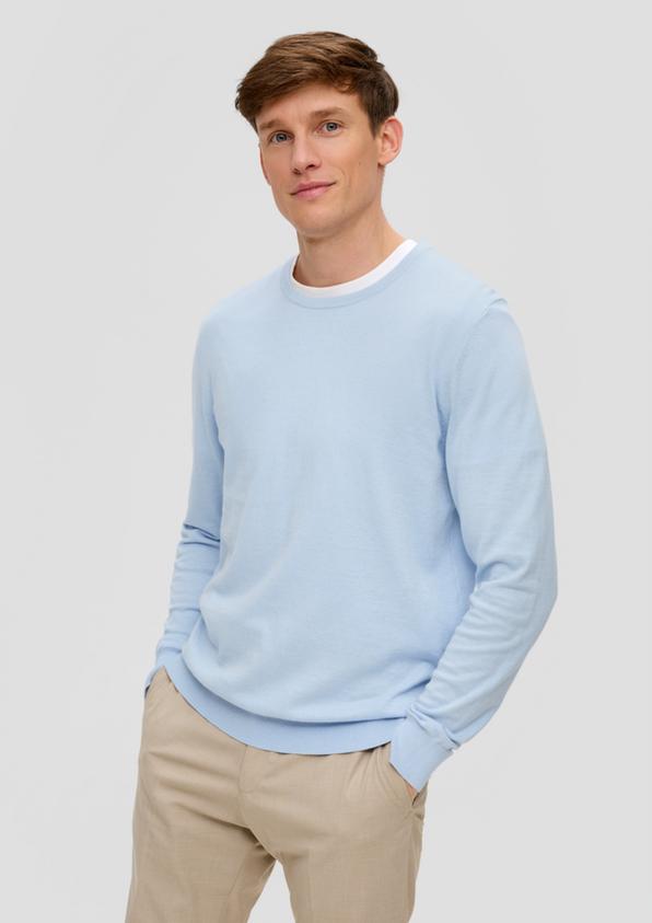 S.Oliver Strickpullover aus Seide mit Crew Neck Fabrik Onlineshop