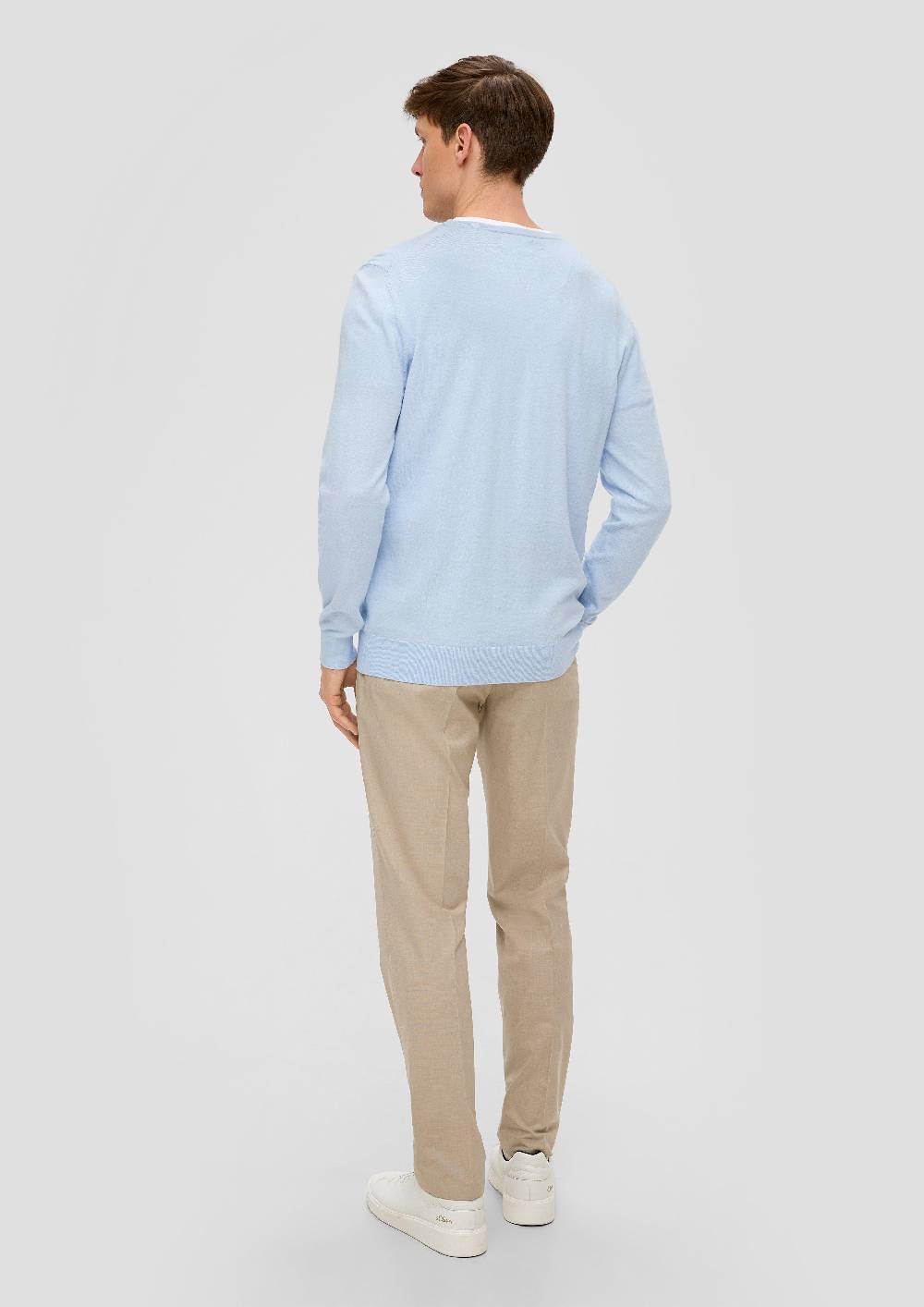 S.Oliver Strickpullover aus Seide mit Crew Neck Fabrik Onlineshop