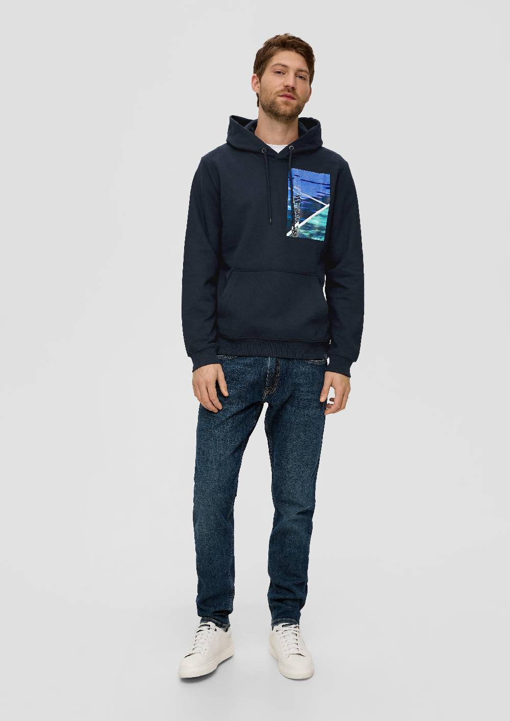 S.Oliver Kapuzensweater mit Labelprint Sonderangebot