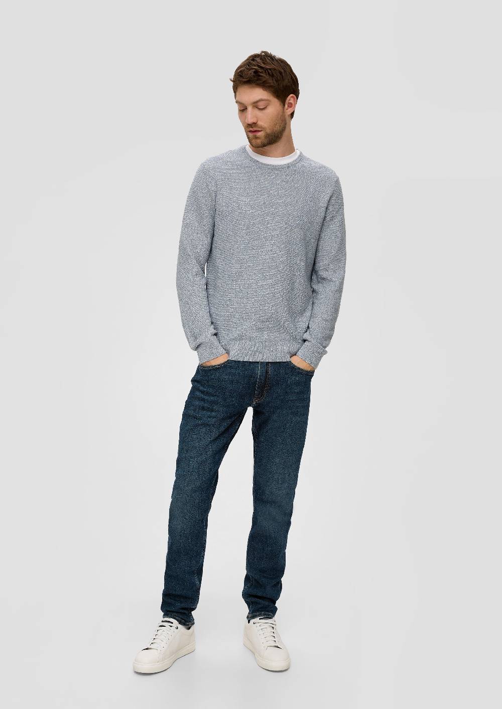 S.Oliver Feinstrickpullover mit Crew Neck Begrenztes Angebot