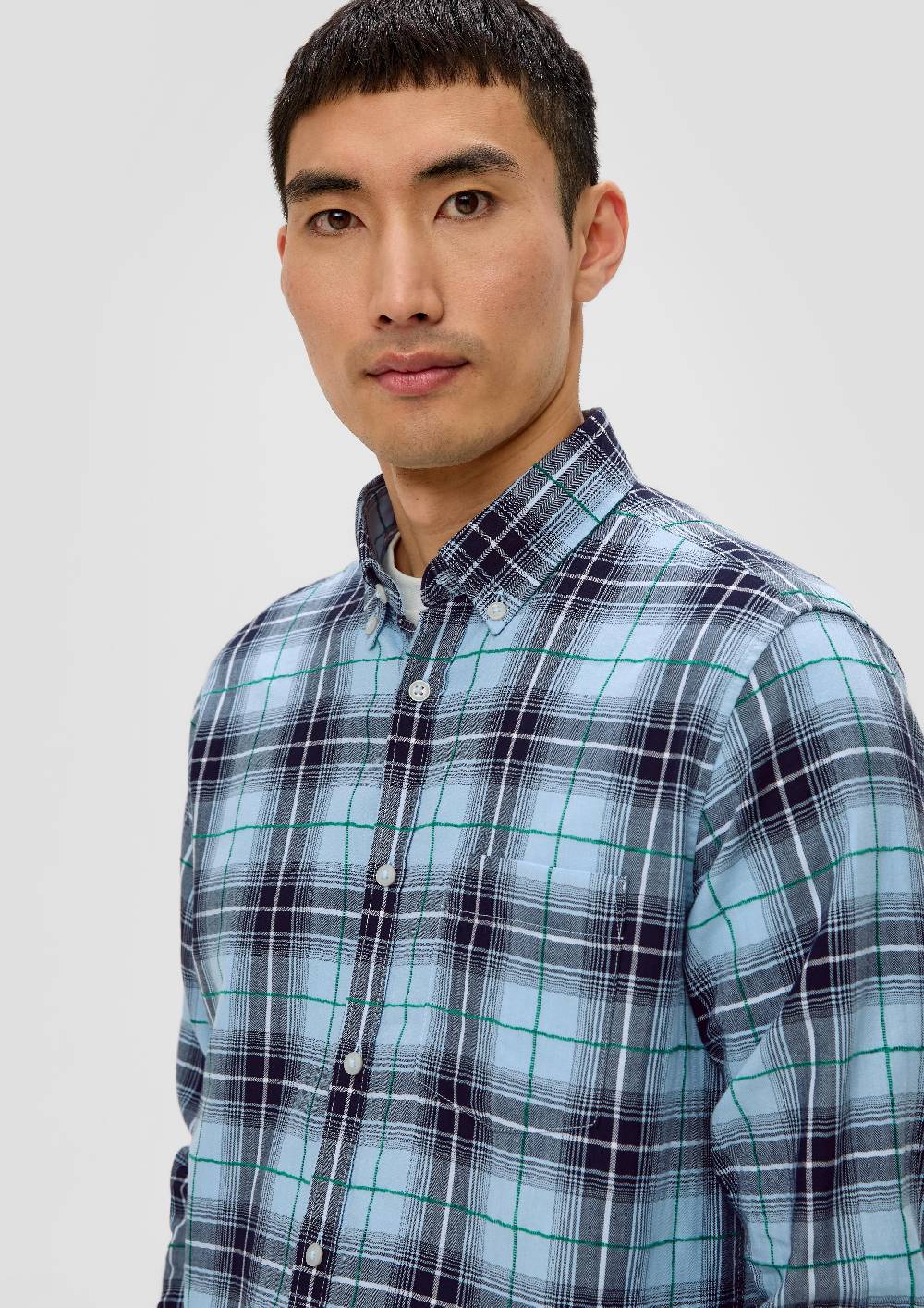 S.Oliver Regular: Langarmhemd mit Button-down-Kragen Jubiläumsangebot