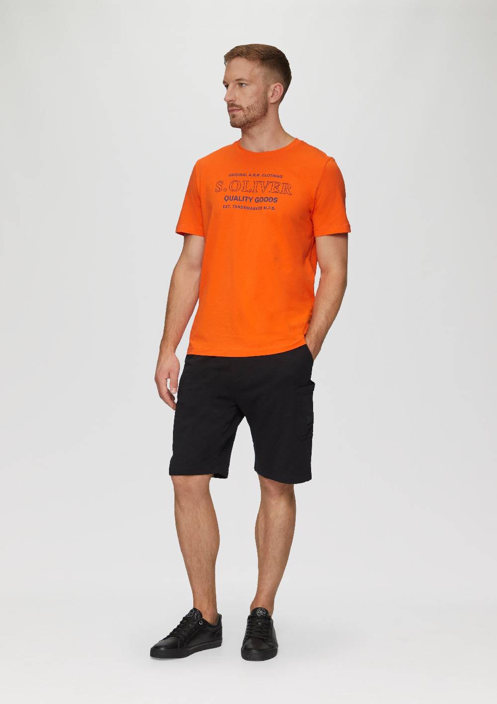 S.Oliver T-Shirt mit Logo-Motiven aus reiner Baumwolle Neueste Mode