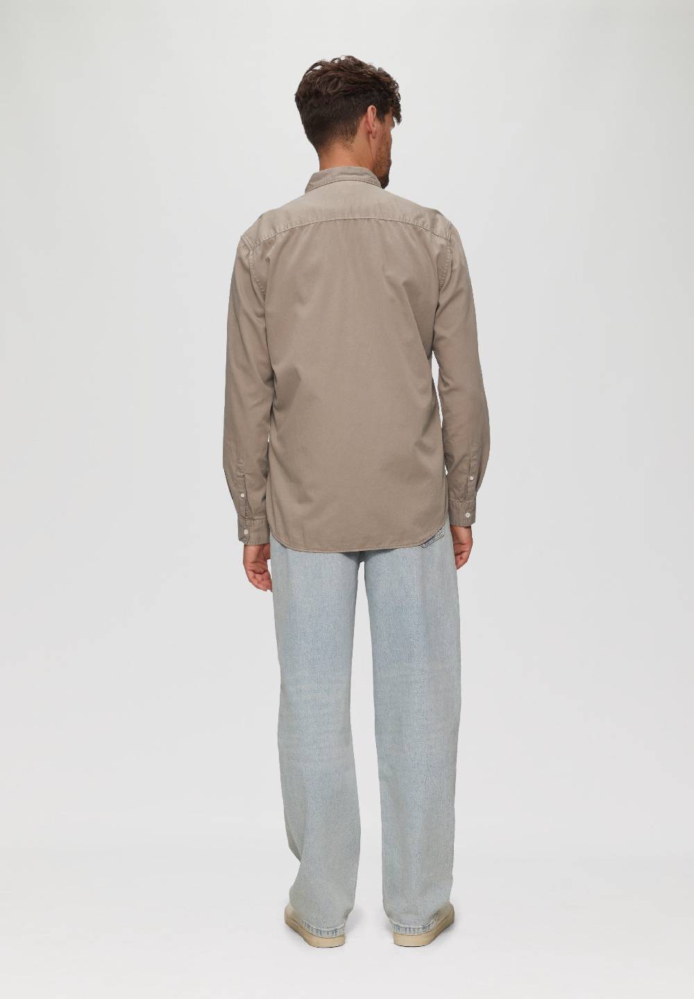 S.Oliver Garment Washed Hemd mit Logo-Stickerei Blitzangebot