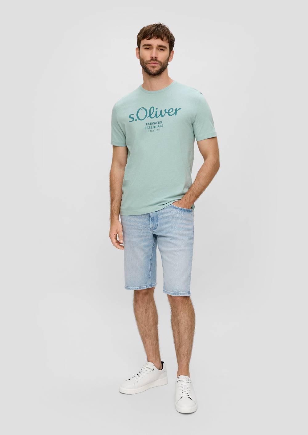 S.Oliver T-Shirt aus Baumwolle mit Label-Print Große Rabatte