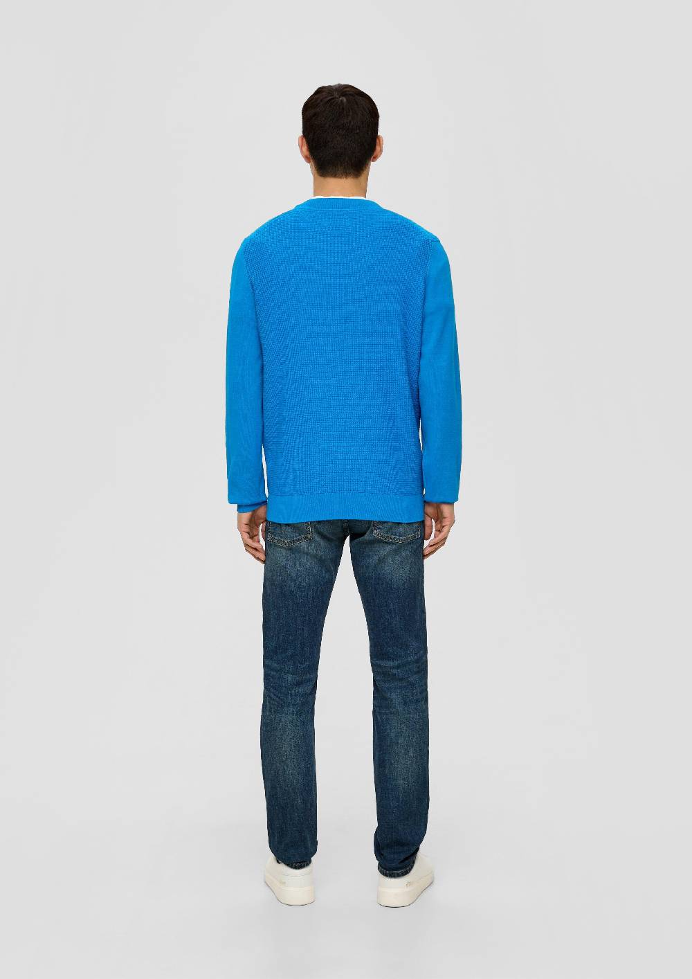 S.Oliver Strickpullover mit Waffelpiqué-Muster Kostenlose Rückgabe