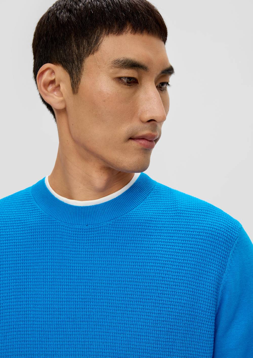 S.Oliver Strickpullover mit Waffelpiqué-Muster Kostenlose Rückgabe