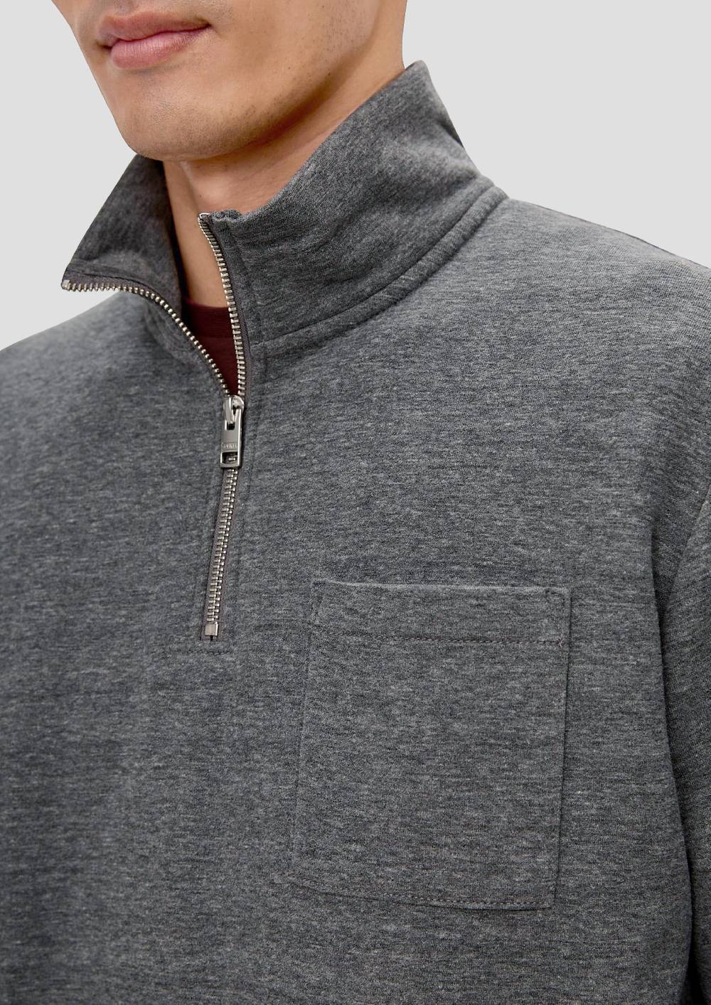 S.Oliver Sweatshirt mit Brusttasche Begrenzte Freigabe