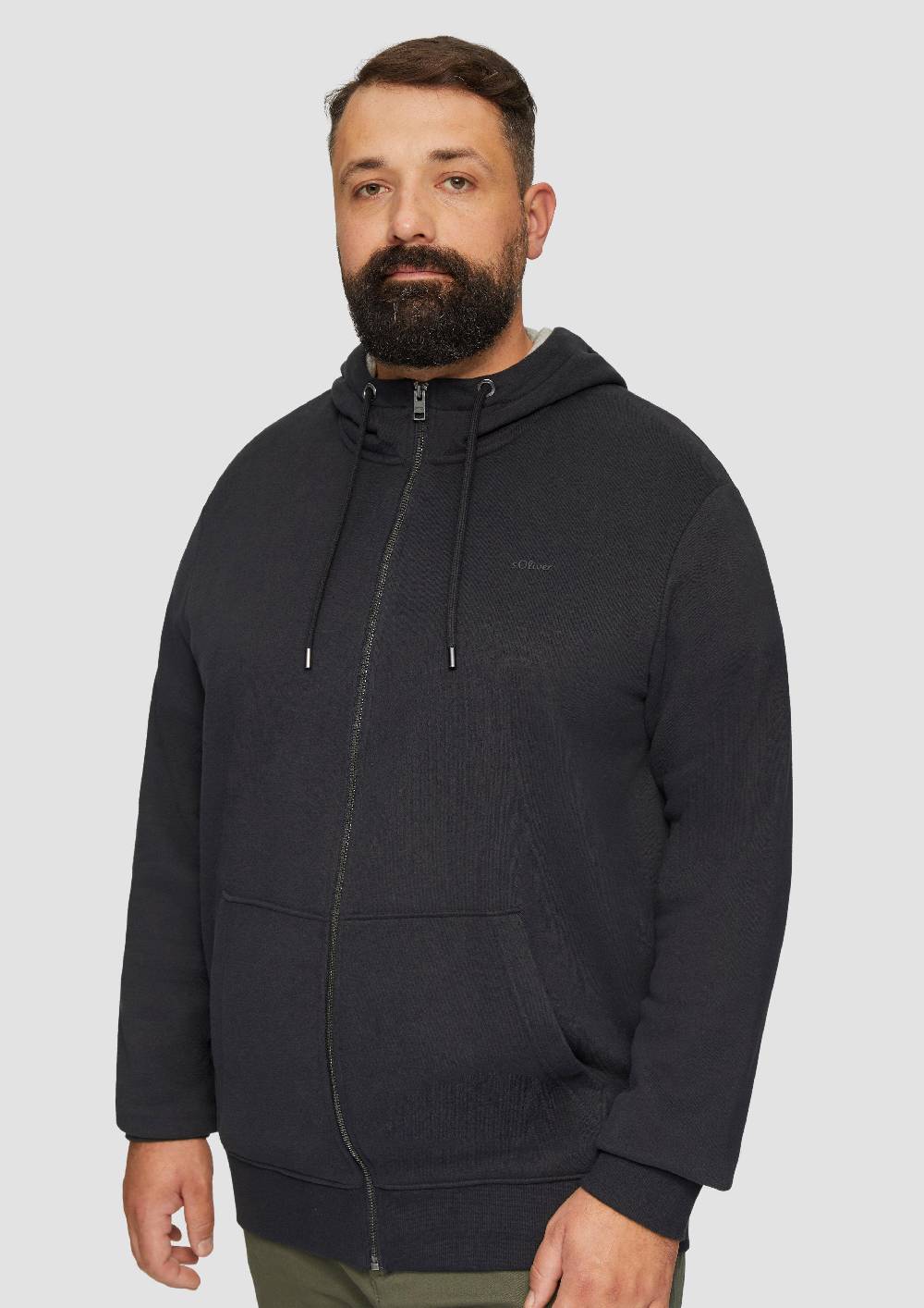 S.Oliver Sweatshirt-Jacke mit Kapuze und Logo Letzter Tag