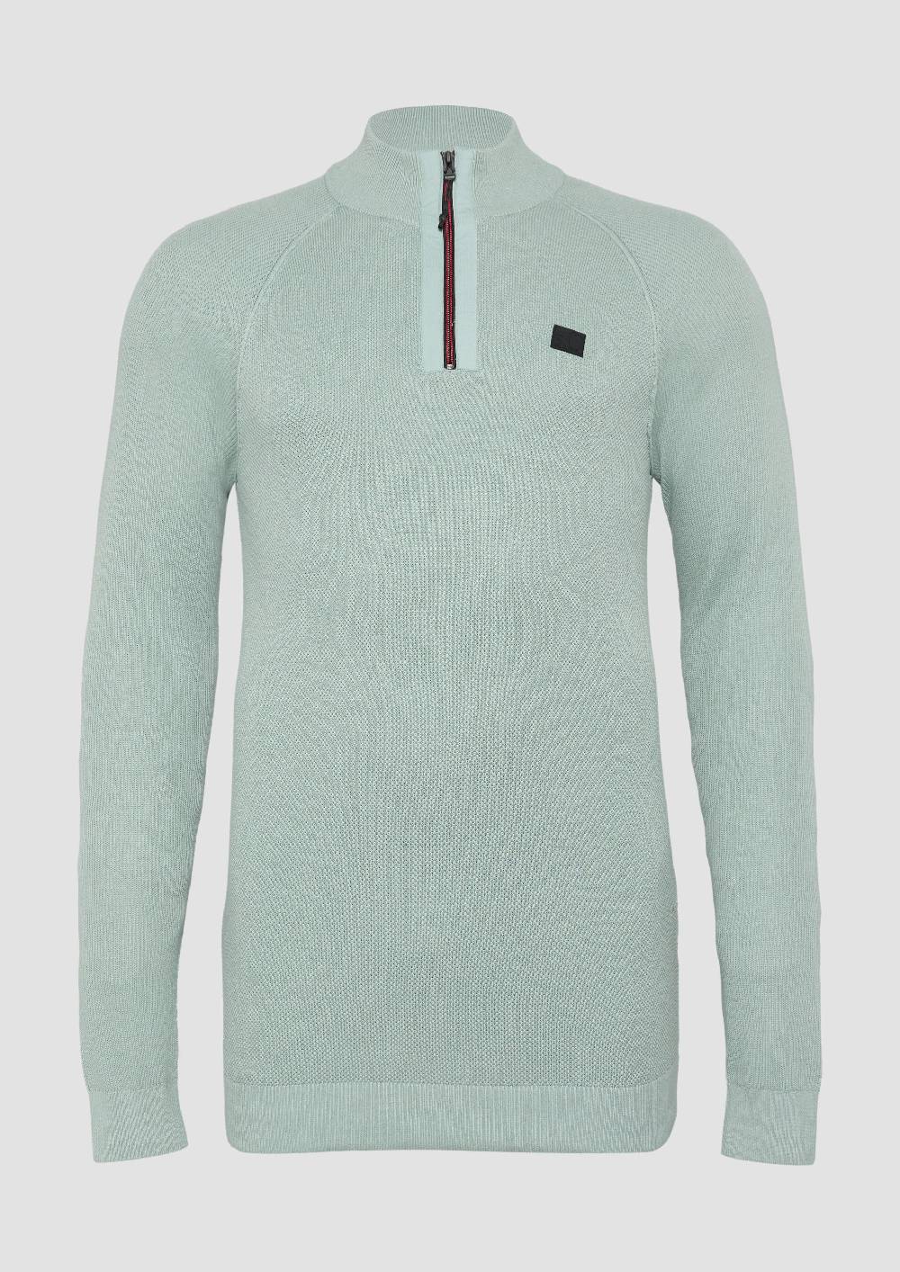 S.Oliver Strickpullover mit hochgeschlossenem Kragen Im Verkauf