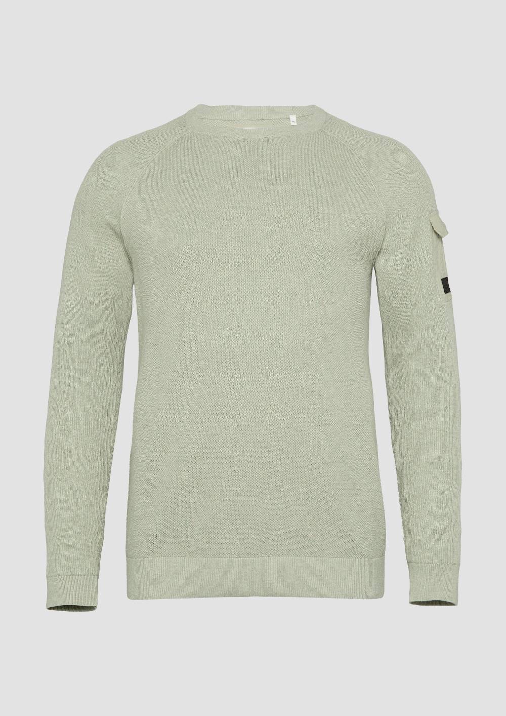 S.Oliver Strickpullover mit aufgesetzter Tasche am Arm 2025