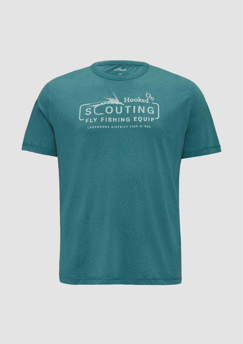 S.Oliver Baumwollshirt mit Frontprint Großer Ausverkauf
