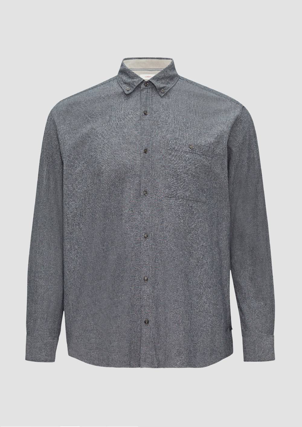 S.Oliver Regular Fit: Strukturiertes Hemd mit Button-Down-Kragen Begrenztes Angebot