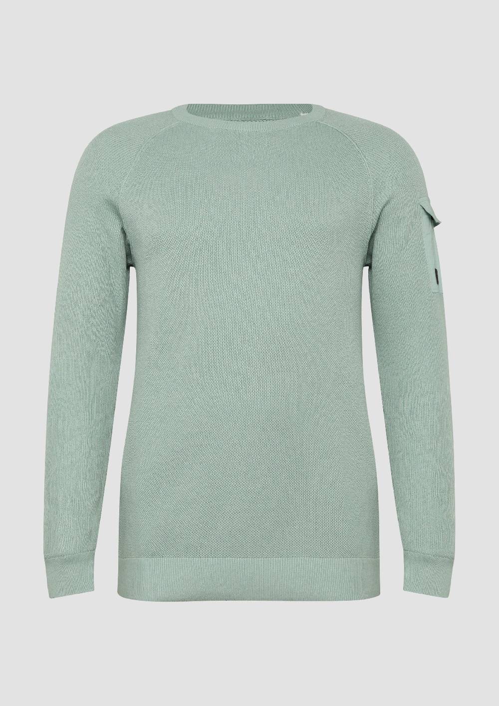 S.Oliver Strickpullover mit aufgesetzter Tasche am Arm Cyber Monday
