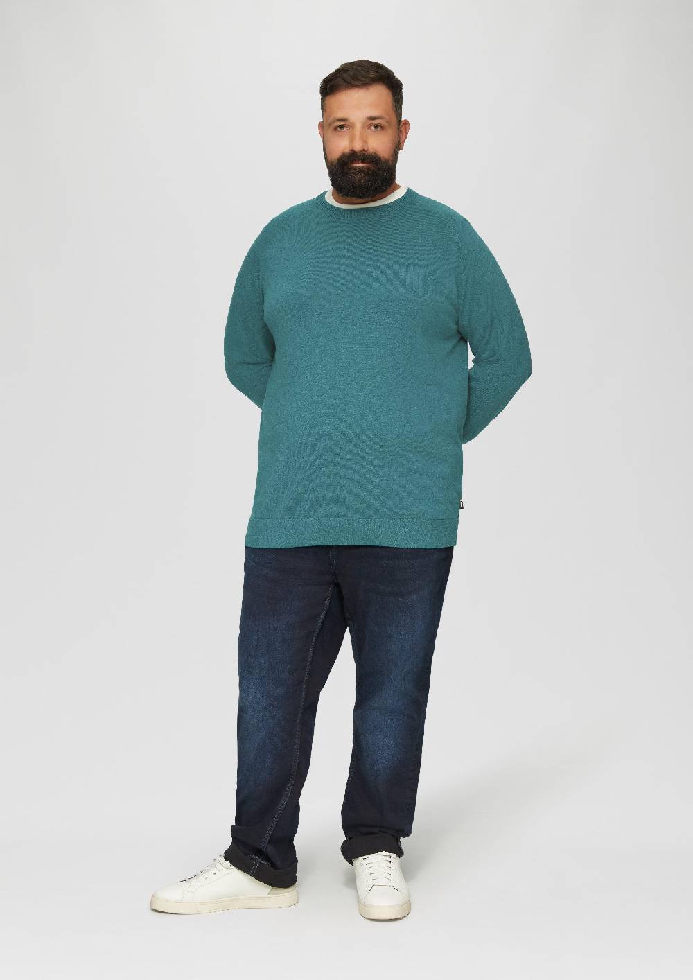 S.Oliver Strickpullover mit Rippbündchen Weihnachtsangebot